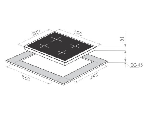Газовая варочная панель MAUNFELD (Маунфилд) MGHS.64.72S