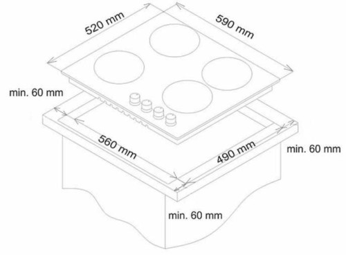Электрическая варочная панель Simfer (Симфер) H60D14W016