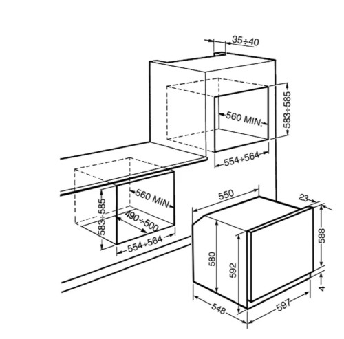 Электрический духовой шкаф Smeg (Смег) SF6101VS