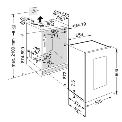 Встраиваемый винный шкаф Liebherr (Либхер) EWTgw 1683
