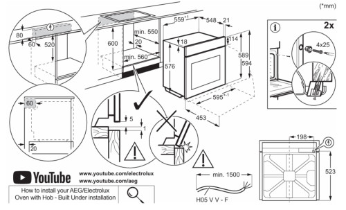 Электрический духовой шкаф Electrolux (Электролюкс) EOD6P66WX