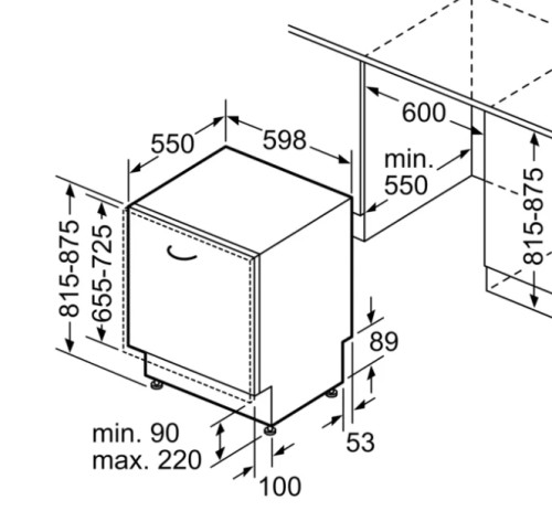 Встраиваемая посудомоечная машина Bosch (Бош) SMV2HVX02E
