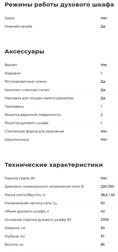 Газовая плита GEFEST (Гефест) CG 50M04 K73