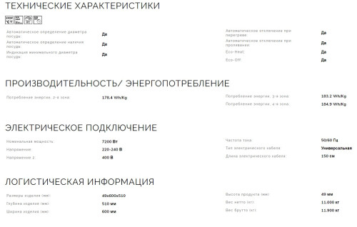 Индукционная варочная панель Smeg (Смег) SI1M7643B