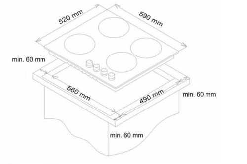 Электрическая варочная панель Simfer (Симфер) H60E04B016