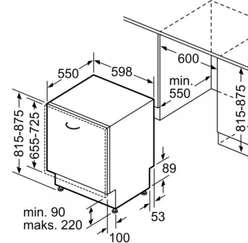 Встраиваемая посудомоечная машина Bosch (Бош) SMV8YCX02E