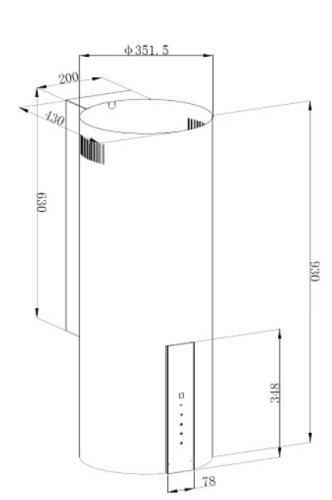 Вытяжка Korting (Кёртинг) KHC 35969 DX Cylinder