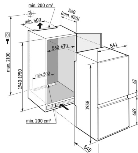 Встраиваемый холодильник Liebherr (Либхер) ICBNSd 5623