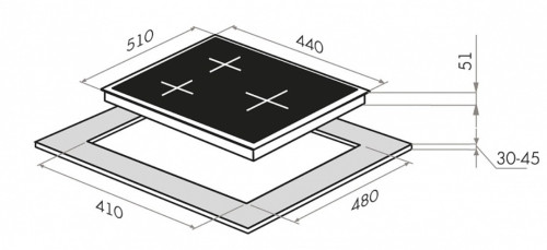 Газовая варочная панель MAUNFELD (Маунфилд) EGHS.43.33CSD/G