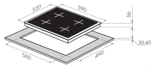 Индукционная варочная панель MAUNFELD (Маунфилд) MVI 59.2FL-BK