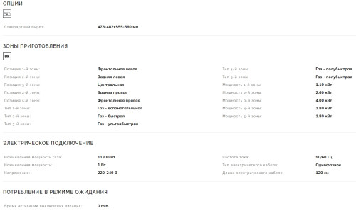 Газовая варочная панель Smeg (Смег) PX375MB