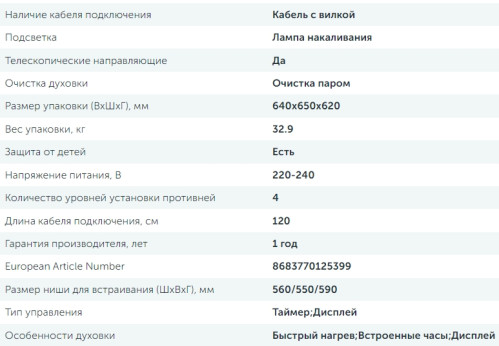 Электрический духовой шкаф Delvento (Делвенто) V6EO79100