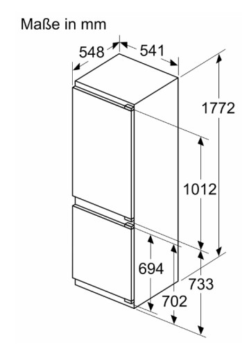 Встраиваемый холодильник Bosch (Бош) KIN86VFE0