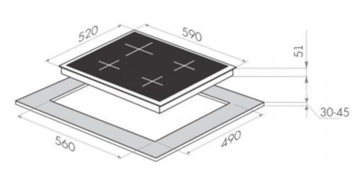 Газовая варочная панель HOMSair (ХОМСЭйр) HGE643GWH