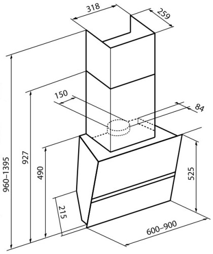 Вытяжка Korting (Кёртинг) KHC 69080 GW