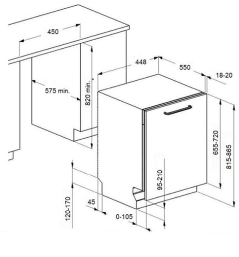Встраиваемая посудомоечная машина MAUNFELD (Маунфилд) MLP-083I
