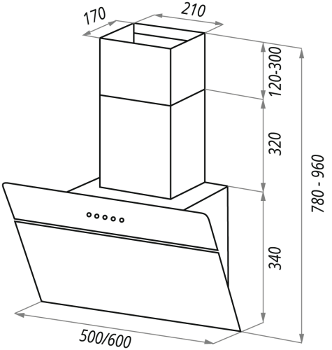 Вытяжка MAUNFELD (Маунфилд) MZR 60 черный