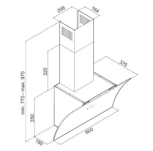 Вытяжка MAUNFELD (Маунфилд) Blast 60 черный