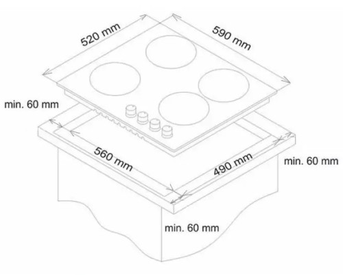 Газовая варочная панель Simfer (Симфер) H60V41L597