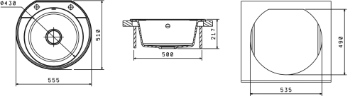 Кухонная мойка Florentina (Флорентина) Эльба, черный