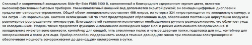 Холодильник Evelux (Эвелюкс) FSBS 5100 B