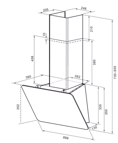Вытяжка Krona (Крона) LIORA 900 white S