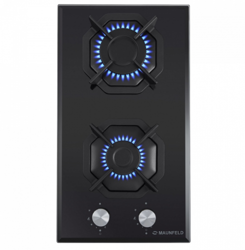 Газовая варочная панель MAUNFELD (Маунфилд) EGHG.32.2CB/G черный + ВИДЕО О ТОВАРЕ