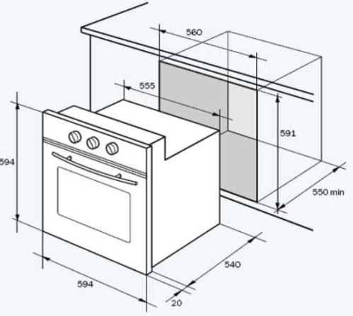 Газовый духовой шкаф DeLonghi (ДеЛонги) FGX 4 RUS