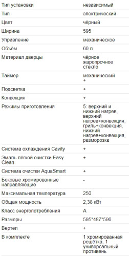 Электрический духовой шкаф EXITEQ (Экзитег) EXO-202