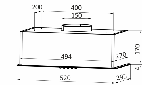 Встраиваемая вытяжка EXITEQ (Экзитег) EX - 1246