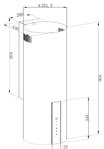 Вытяжка Korting (Кёртинг) KHC 35969 DW Cylinder