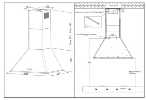 Вытяжка Korting (Кёртинг) KHC 6648 RSI