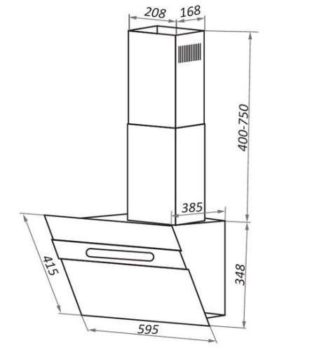 Вытяжка MAUNFELD (Маунфилд) MOON 60 белый