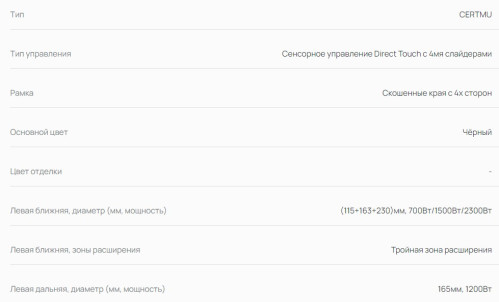 Электрическая варочная панель VARD (Вард) VHC6464K