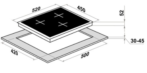 Электрическая варочная панель MAUNFELD (Маунфилд) CVCE453DBK