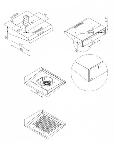 Вытяжка MAUNFELD (Маунфилд) MPC 60 IX