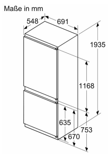 Встраиваемый холодильник Bosch (Бош) KBN96NSE0