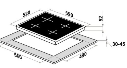 Электрическая варочная панель MAUNFELD (Маунфилд) CVCE594BDBK