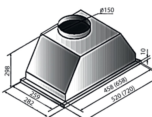 Встраиваемая вытяжка Kuppersberg (Купперсберг) INLINEA 72 White
