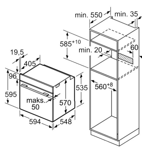 Электрический духовой шкаф Bosch (Бош) HBA534ES0