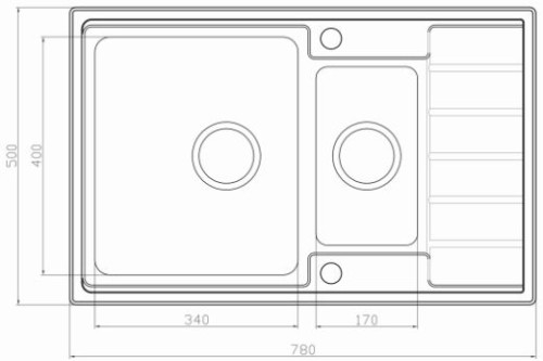 Кухонная мойка Seaman Eco Roma SMR-7850B Без отверстий