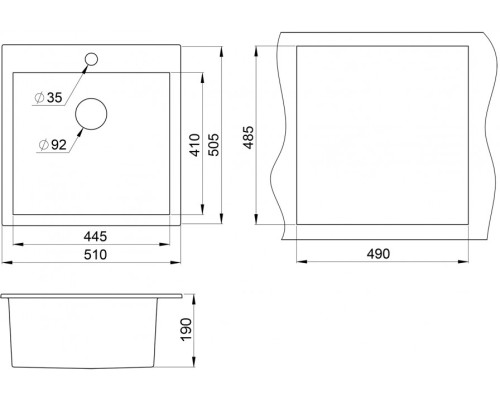 Кухонная мойка Granula (Гранула) GR-5102 cl, классик