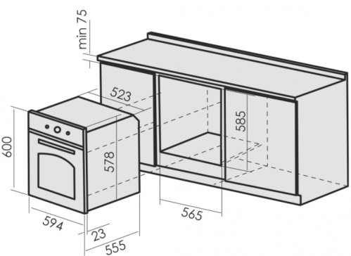 Электрический духовой шкаф MBS DE-606IV