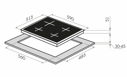 Газовая варочная панель MAUNFELD (Маунфилд) EGHG.64.43CBGI/G