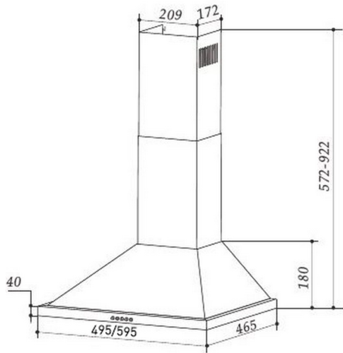 Вытяжка MAUNFELD (Маунфилд) LINE T 60 INOX