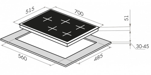 Газовая варочная панель MAUNFELD (Маунфилд) EGHE.75.33CBG1.R/G