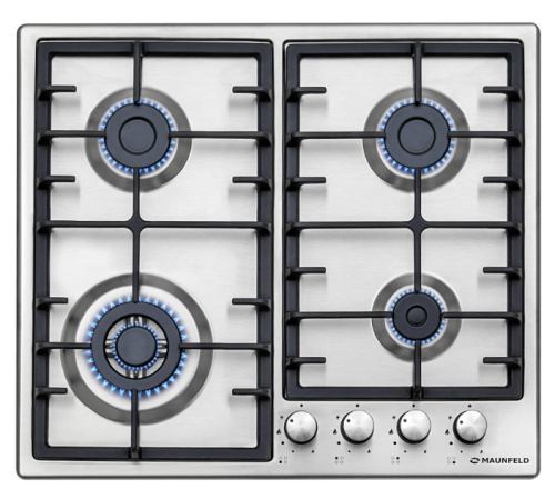 Газовая варочная панель MAUNFELD (Маунфилд) LIGHT EGHS.64.33CS/G нержавеющая сталь + ВИДЕО О ТОВАРЕ