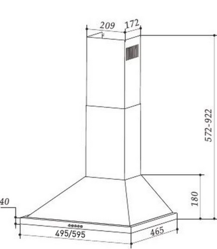 Вытяжка MAUNFELD (Маунфилд) LINE T 50 INOX
