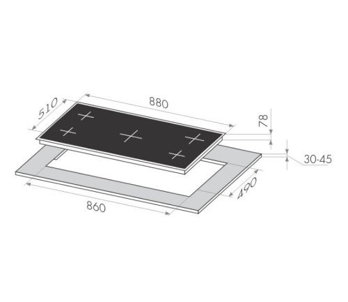 Газовая варочная панель MAUNFELD (Маунфилд) MGHS.95.72S