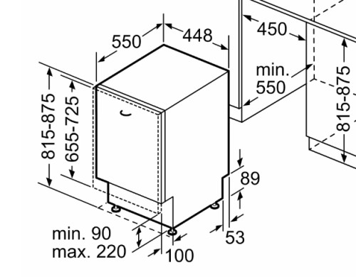 Встраиваемая посудомоечная машина Bosch (Бош) SPV2IKX10E